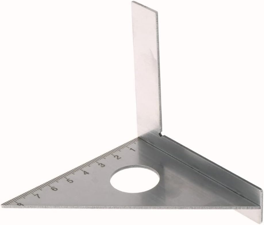 45/90 Degree Woodworking Ruler Stainless Steel 3D Triangle Square Rafter Speed Square T and Tri Angle Square Mulit-Scribe Tools