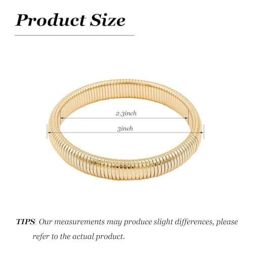 Image of Long tiantian Gold Bangles for Women Bangle Bracelets Chunky Bangles Bracelets Non Tarnish Gold /Silver Bracelet for Women Trendy Jewelry Gifts