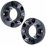 1' 5x5 to 5x4.5 Wheel Adapters - Change Bolt Pattern, Convert 5x127 to 5x114.3-1 Inch (25mm), 1/2x20 Studs - Pair of 2 - Black