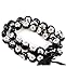 Barbra Collection Hawaiian Style Kukui Nut Hand Painted Necklaces 32 Nuts(White Hibiscus Flower)