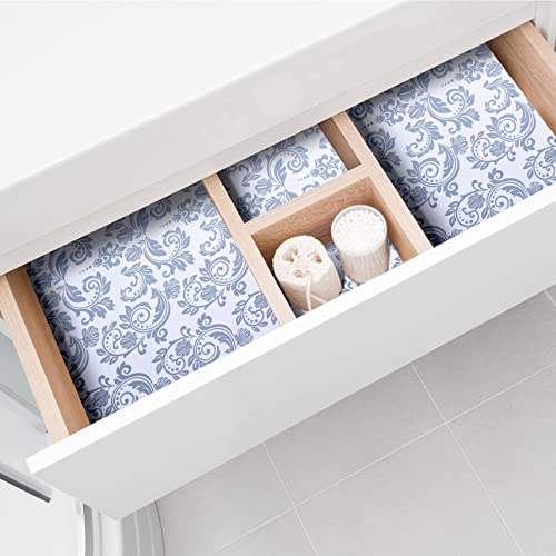 Eersida 20 Sheets 14 X 19.5 Inch Scented Drawer Liners Fragrant Drawer Liners For Dresser Drawer Paper Liner Non Adhesive Paper Sheets For Kitchen Cabinet Home Shelf Closet (Novel Pattern, Linen) #TOP5