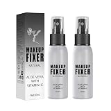 Spray Fijador de Maquillaje 2 Unidades, Fijador de Maquillaje de Larga Duración Para un Acabado Natural y Fresco Sin Polvos, Hidratante, Textura Ligera, Cómodo de Llevar, Para Todo Tipo de Pieles
