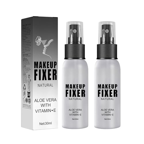Spray Fijador de Maquillaje 2 Unidades, Fijador de Maquillaje de Larga Duración Para un Acabado Natural y Fresco Sin Polvos, Hidratante, Textura Ligera, Cómodo de Llevar, Para Todo Tipo de Pieles