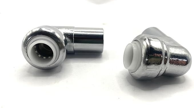 Manissa 15mm 90 Degree Push Fit Radiator & Towel Rail Angled Valve Pipe Connector 90 Degree (Pair) 1/2" Reducer Push Fit - Image 3
