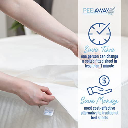 PEELAWAYS | Waterproof Disposable Bed Sheets for Homecare & Caregiving | Absorbent, and Easy-to-Change 5-Layer Sheets for Home, Hospital Beds, Elderly Care, Potty Training | 80\" x 60\" x 12\"