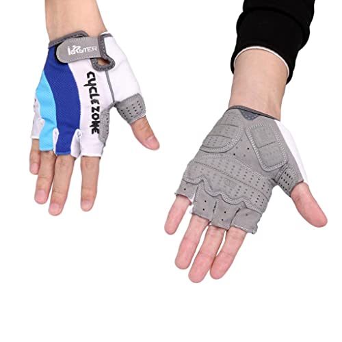 Image of HEAVENGLOW Sweat Wiping Breathable Anti-Slip Shockproof Mountain Bike Cycling Sportswear Half Finger Gloves Pair XL|1 Pair of Cycling Gloves Sporting Goods | Cycling | Cycling Clothing | Gloves