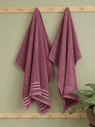 Monte Carlo Bamboo Cotton Bath Towel | 630 GSM Ultra Soft & Highly Absorbent | Luxury Towel 75x150 cm | Premium Bathroom Towel for Men & Women (Eco Bamboo Bliss) | 3- Plum Maroon