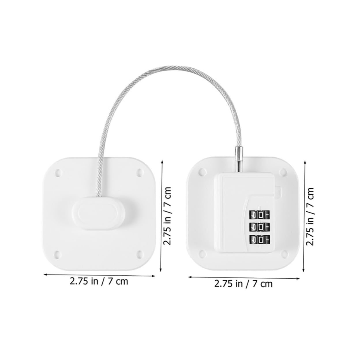 UPKOCH 6 Piezas Cerradura de combinación para frigorífico sin perforar y cerradura de seguridad multifuncional (cuadrado) Cerradura de gabinete Bloqueo de cajón cerradura del cajón