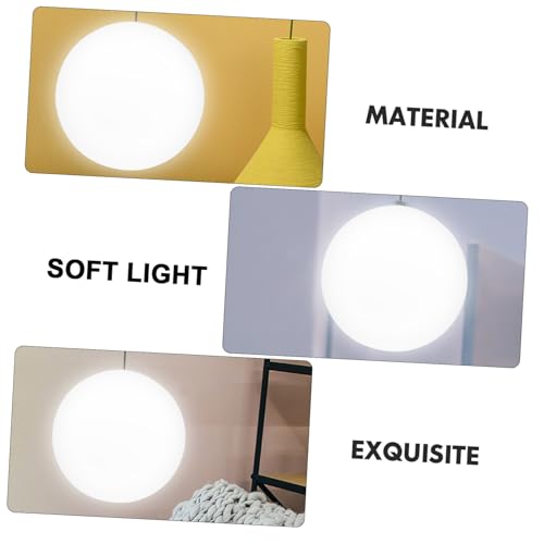 Image of SHERCHPRY Lighting Fixture Replacement Globes Neckless Top Opening Frosted Opal White Glass Lamp Shades Globe Lampshade Cover Ceiling Light Covers for Lighting 15cm