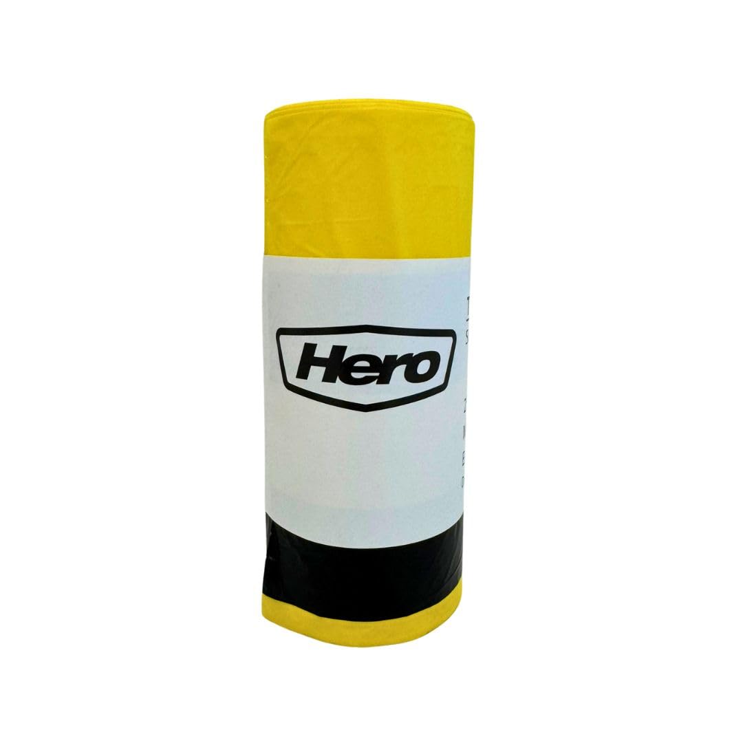 Hero Black Small/Large Tiger Stripe Clinical Waste Bag Heavy Duty Flat Top For Use In: Hospitals & Healthcare Facilities Gp Surgeries & Dental Practices Veterinary Clinics (Roll Of 25, Large)