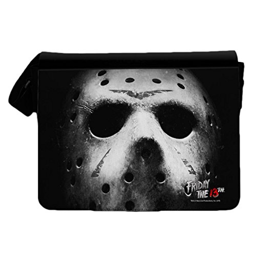 Sac à bandoulière Vendredi 13 Jason Black Messenger en toile noire pour fans d'horreur
