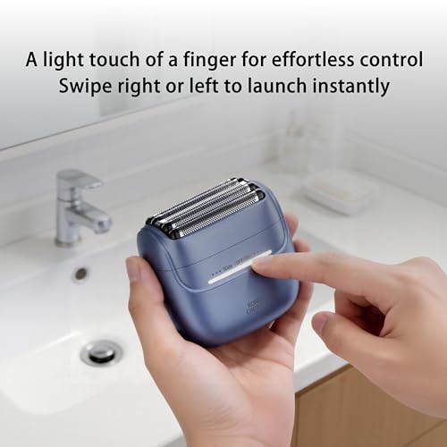 Electric Foil Shavers for Men Portable Electric Razor Mini with 5-Blade Floating Head High-Speed Motor for Close Beard & Mustache Shave Travel-Ready with Lock USB-C Rechargeable and Wet/Dry Use — view 2