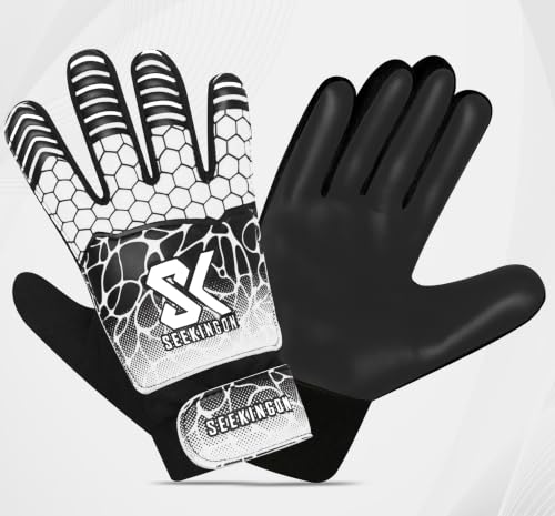 Guantes de Arquero para Niños Size 4 Blanco/Negro Seekingon miniatura 5