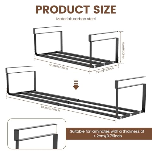 Étagère à chaussures extensible et suspendue réglable en lot de 2 - 8