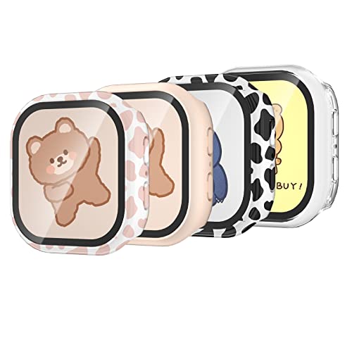 Screen Protector for Gizmo Watch 2, 4-Pack Hard PC Protective Cover and Tempered Glass Screen Protector Replacement Accessories for Verizon Gizmo Watch 2 for Kids