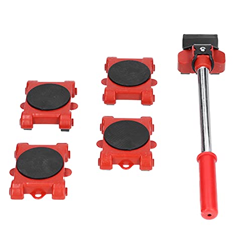 5Pcs Heavy Furniture Moving System Lifter Kit, Möbel Umzugslifter Höhenverstellbar Multifunktionales Heavy Duty Handling Tool Base Shifter Mover Kit, Zum Tragen von Aquarien Umfassendes Werkzeugset