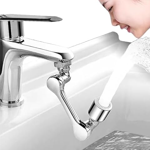 Kitchen Sink Aerator, Dual-function 2 Flow Big Angle Sink Sprayer Attachment, Faucet Replacement Part 55/64'' Female Thread, Chrome Cover