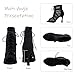 Jywmsc Zapatos de Baile de Salón para Mujeres Tacones de Baile Negro Señoras Suela de Gamuza Salsa Bomba Latina Tacón de 9 cm Imagen de Jywmsc Zapatos de Baile de Salón para Mujeres Tacones de Baile Negro Señoras Suela de Gamuza Salsa Bomba Latina Tacón de 9 cm