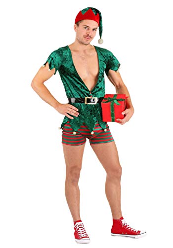 Disfraz sexy de elfo de Navidad para hombre ideal para fiestas temáticas