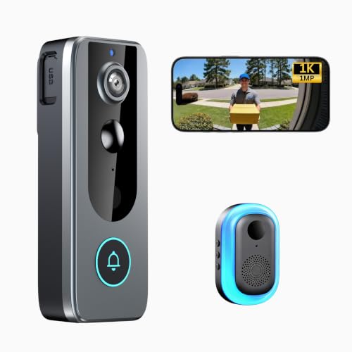 Image of Delitech Smart Wireless Video Doorbell 1MP | Battery-Powered | AI Motion Detection | Real-Time Notification | See & Talk to Visitor on Video Call | Night Vision | Free Installation*