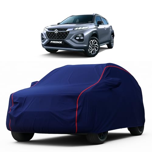 Image of Heavy-Duty Car Cover for Compatible with Maruti Fronx (2023 to 2025 All Models) Deluxe Car Protection Cover - Waterproof & UV-Resistant All-Season Exterior Protection