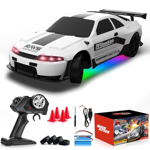 EversaleT RC Drift Car Remote Control Car 2.4GHz 1/24 4WD 15KM/H High Speed Racing Sport with LED...