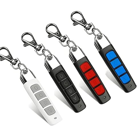 4pcs 4-in-1 Remote Control Duplicator, 433MHZ Remote Control Duplicator, 4‑Key Buttons Garage Door Opener Remote Controller, Garage Door Opener Clone Code Scanner Car Key Cover