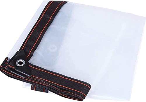 Lona impermeable transparente 1x1m con arandelas para proteger el jardín 2