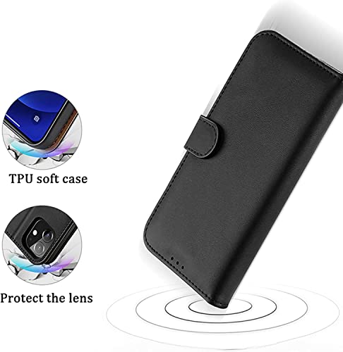 Étui de téléphone compatible avec iPhone 12 GUMMMY étui rabat bleu PU