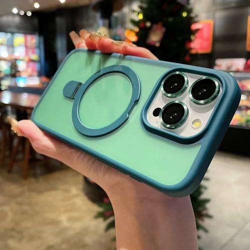 Coque iPhone 16 de luxe mate à induction avec support bague