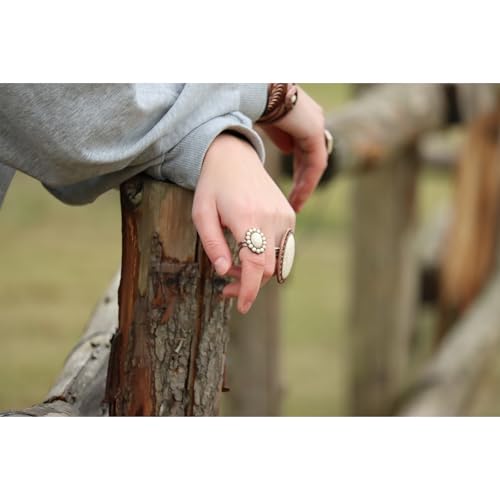 Montana West Rustic Couture's Bohemian Turquoise Cuff Ring for Women Cowgirl3