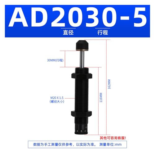 Tampon hydraulique ACA1007 amortisseur industriel de fin de course