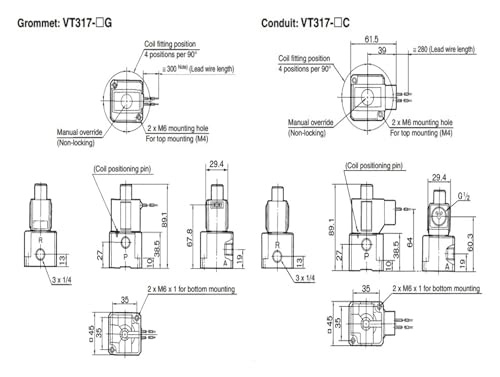 Électrovanne à 3 voies à action directe VT317 commutation rapide type clapet robuste - 5