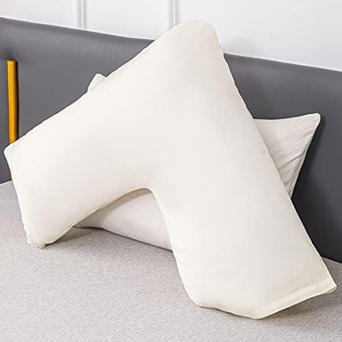 EDS Luxury V Pillow With Pillowcase Orthopaedic V Shaped Pillows - (Burgundy)