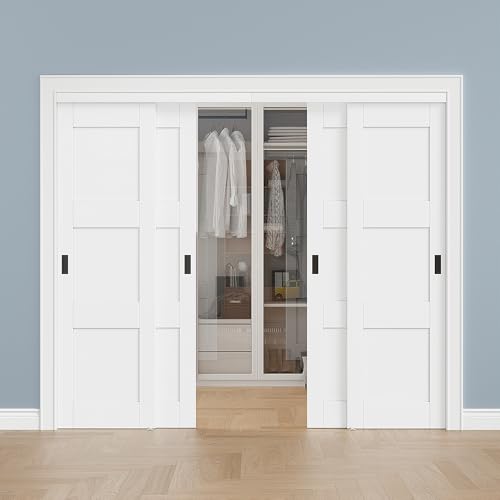 Paintable Sliding Closet Doors, 96" x 80" Bypass Slidng Door