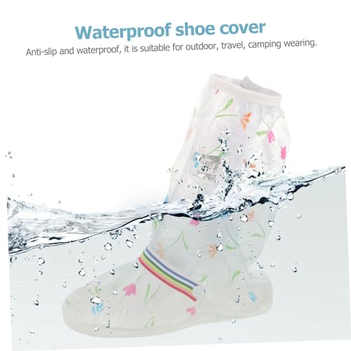 POPETPOP 1 par de cubiertas reutilizables para zapatos, protectores antideslizantes impermeables para actividades al aire libre, material fácil de limpiar miniatura 5