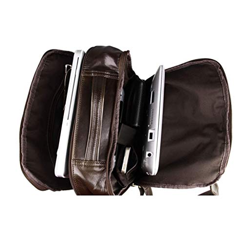 Leather Backpack Vintage Leather Brown Backpack Vegan Travel College for Women and Men(D)2