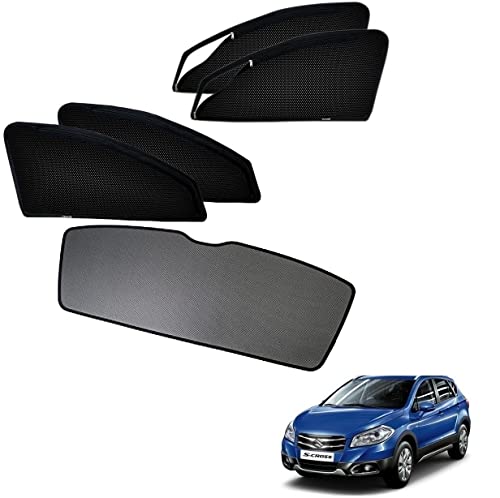 Image of Kozdiko Car Side Window Curtains Zipper with Dicky Magnetic Sunshades Compatible for Maruti Suzuki S-Cross