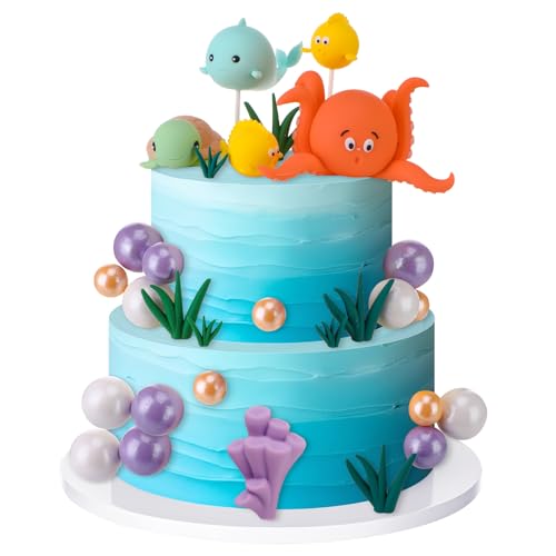 Under the Sea Cake Decorations 39 PCS - Ocean Animals