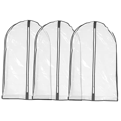 Mobestech 3pcs Garment Bag Suit Cover Hanging Storage Dustproof Bag for Clothes Covers