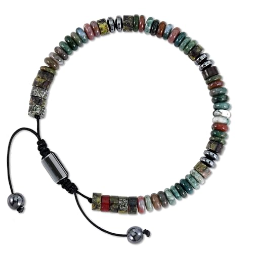 VIBILIA Healing Crystal Bracelets Beaded Bracelets for Men Women Natural Stone Adjustable Bracelets Unique Gifts for Father Son Grandfather Brother Friend