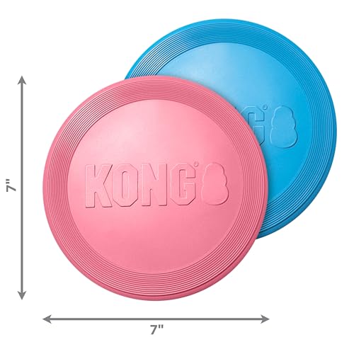 image for KONG Puppy Flyer - Soft Rubber Flyer Dog Toy - Flying Disc Dog Toy for