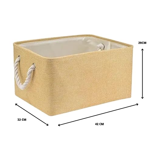 Cesto Organizador Multiuso Dobrável Roupa Suja Brinquedos Grande 42 x 32 cm