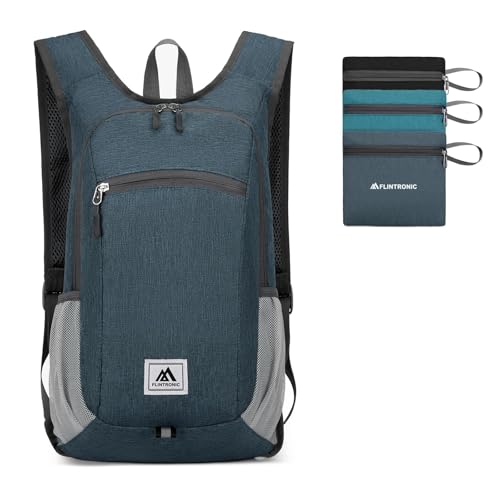 flintronic Sac à Dos Pliable Ultraléger 16L, Sac à dos de Randonnée, Backpack Packable Daypack, Étanche, pour Homme Femme Randonnée Voyage Camping Cyclisme