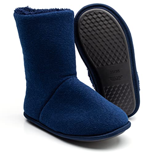 Pantufa Bota Polar Ante Derrapante Super Quentinha Disponível do 27 até 46 (37/38, Azul Marinho)