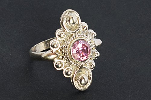 Bague quartz rose argent 925 réglable : finis les problèmes de taille - 4