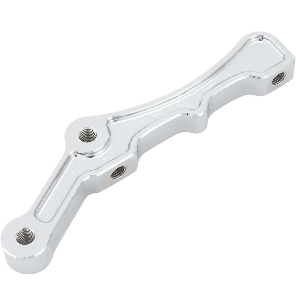 Tvhpwhcka Chorme Motorcycle Radial Front Wheel Brake Dual Disc Caliper Bracket Clip For 11.5 Inch And 11.8 Inch Rotors Compatible With Touring Softail Sportster(Chorme)