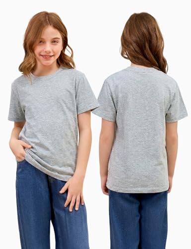 Gihuo 5 Pack Girls T-Shirts Short Sleeve Shirt for Girls Cotton Tees Kids Tshirts Clothes Summer Tops - Image 6