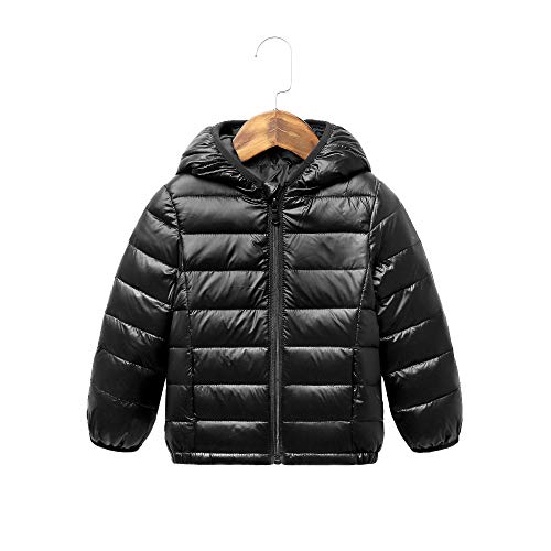 Vinesen Toddler Infant Boys Active Outerwear Jacket (More Styles Available), Kids Water-Resistant Coat 3-4 T Black