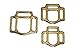 Produktbild LENNIE 2X Halfterring, dreifach, Messing, Gold, Größe: 16 mm (5/8")